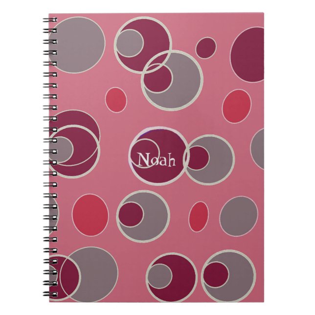 Retro Bubble Pattern Notebook (Front)