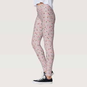 Retro Bubblegum Confetti Mid-Century Dots Leggings