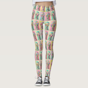 Retro Bubblegum machine  Leggings