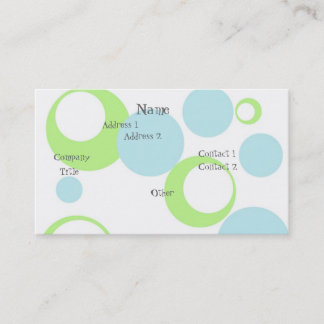 Retro Bubbles Business Card