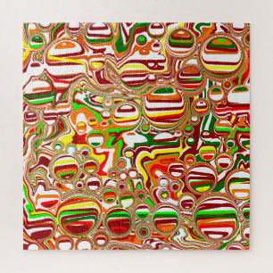Retro Bubbles Digital Art Jigsaw Puzzle