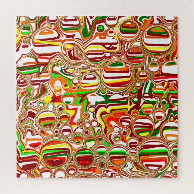 Retro Bubbles Digital Art   Jigsaw Puzzle (Vertical)