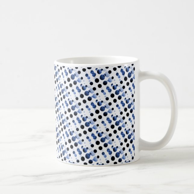 Retro Bubbles Mug, Light Blue Coffee Mug (Right)