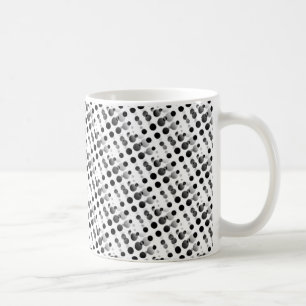 Retro Bubbles Mug, Metallic Grey Coffee Mug