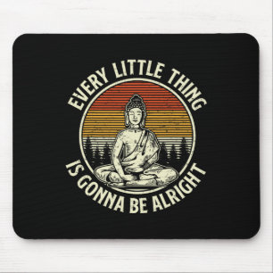 Retro Buddha Vintage Spiritual Quote Buddhism Yogi Mouse Pad