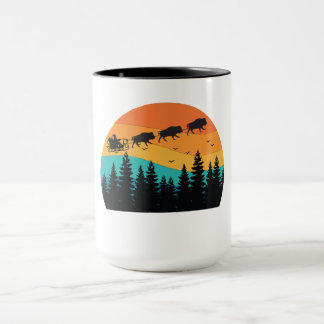 Retro Buffalo Bison National Park Christmas Mug