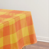 Retro Buffalo Plaid Tartan Pattern Yellow Orange