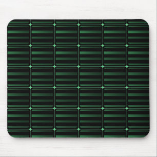 Retro Building Blocks Mousepad, Dark Green Mouse Pad