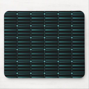 Retro Building Blocks Mousepad, Teal Mouse Pad