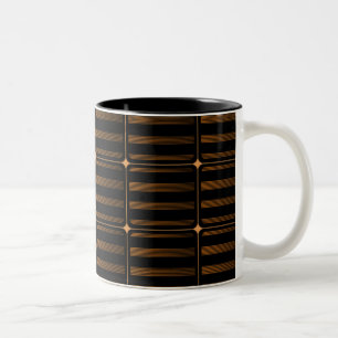 Retro Building Blocks Mug, Gold Two-Tone Coffee Mug