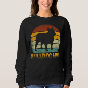 Retro Bulldog Mum Doxie Dog Owner Mother Pet Mama Sweatshirt