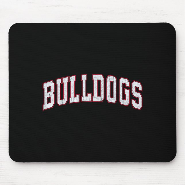 Retro Bulldogs For Men Women Boys Girls Kids  Mouse Pad (Front)