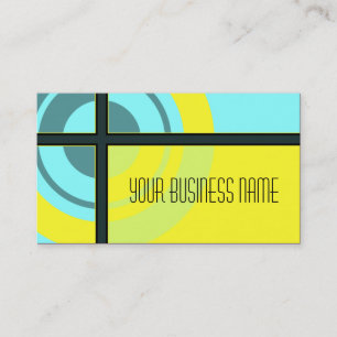 retro bullseye business card