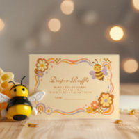 Retro Bumble Bee Baby Shower Diaper Raffle