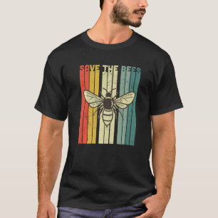 Retro Bumblebee Beekeeper Vintage Save The Bees Be T-Shirt