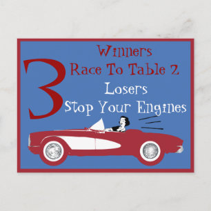 Retro Bunco Red Convertible Table Card #3