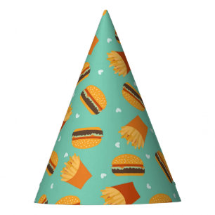 Retro Burger and Fries Party Hat