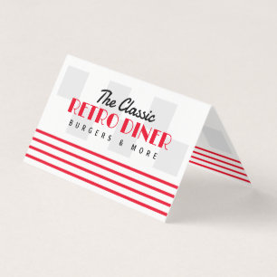 Retro burger joint business and loyalty card print