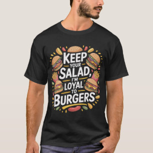 Retro Burger Lover Quote T-Shirt Design for Foodie
