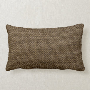 Retro Burlap Texture Pattern Lumbar Cushion
