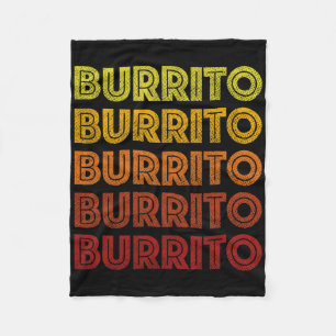 Retro Burrito Shirt Vintage Burritos Cinco De Mayo Fleece Blanket