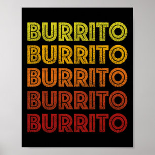 Retro Burrito Shirt Vintage Burritos Cinco De Mayo Poster