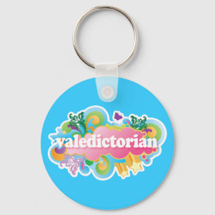 Retro Burst Valedictorian Graduation Gift Key Ring
