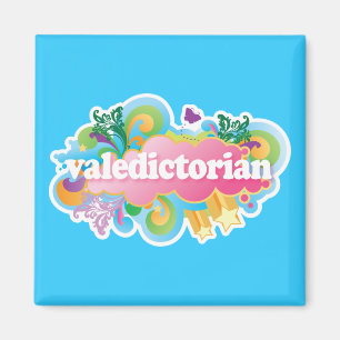 Retro Burst Valedictorian Graduation Gift Magnet