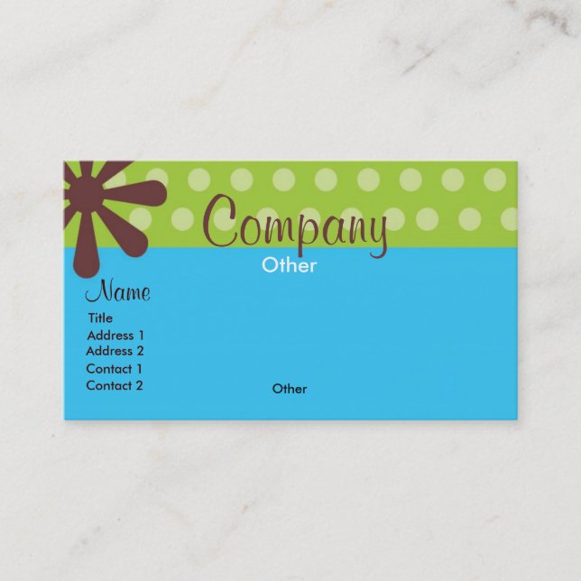 Retro Business Card Template (Front)