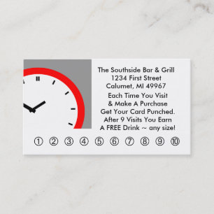 Retro Business Punch Cards Any business clock face