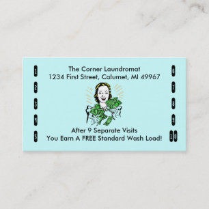 Retro Business Punch Cards Any business happy shop