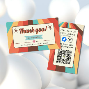 Retro Business Thank You Card Vintage Style