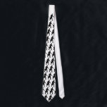 Retro Businessman Neck Tie<br><div class="desc">Black and white tie featuring a repeat image of a Retro style businessman</div>