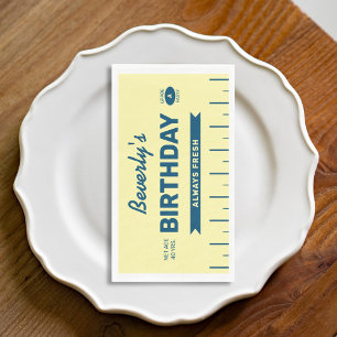 Retro Butter Stick Personalised Dinner Napkins