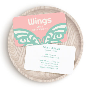 Retro Butterfly Beauty Business Card