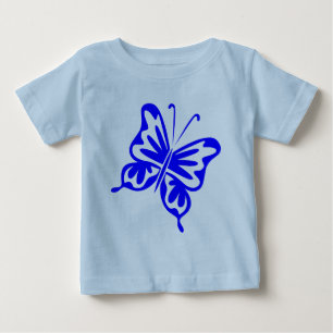 Retro Butterfly - Blue Baby T-Shirt