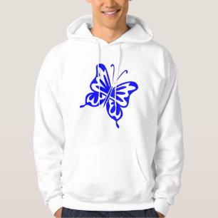 Retro Butterfly - Blue Hoodie