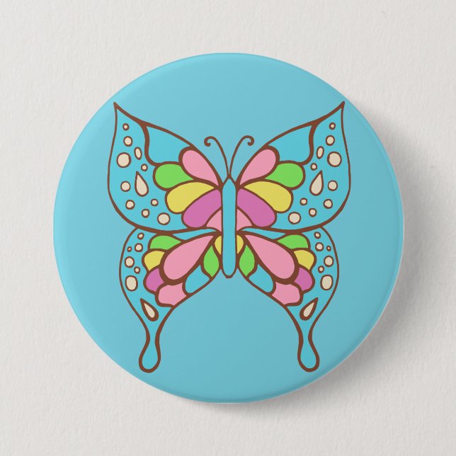 Retro Butterfly Button (Front)