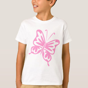 Retro Butterfly - Pink T-Shirt