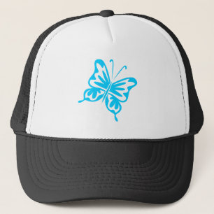 Retro Butterfly - Sky Blue Trucker Hat
