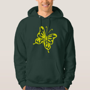 Retro Butterfly - Yellow Hoodie