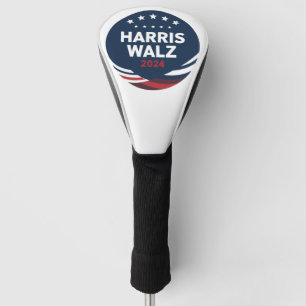 Retro Button Election for Democrats Harris Waltz Golf Head Cover