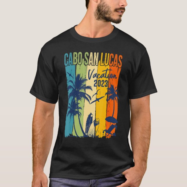 Retro Cabo San Lucas 2023 Mexico Family Vacation G T-Shirt (Front)