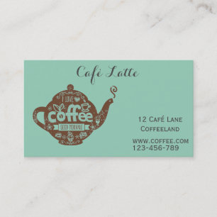 Retro cafe coffee shop vintage stylish business card