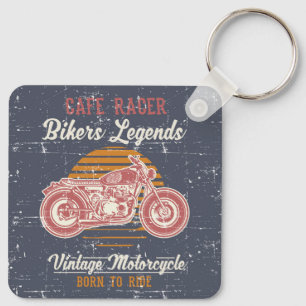 Retro Cafe Racer Key Ring