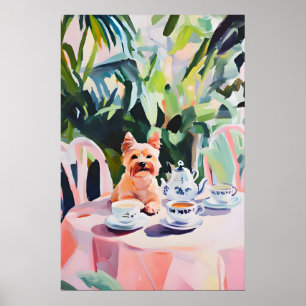 Retro Cairn Terrier Poster, Cairn Terrier Oil Poster