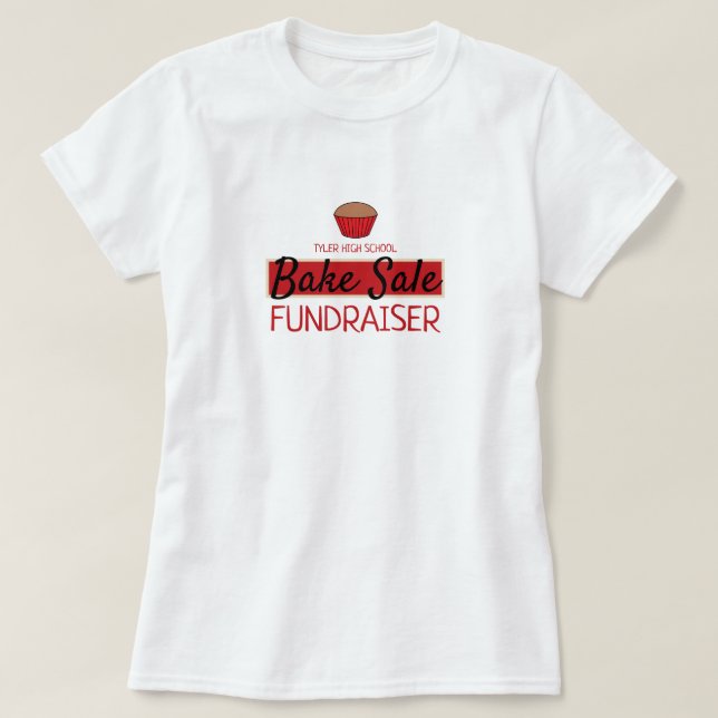 Retro Cake Design, Charity Bake Sale Event T-Shirt (Design Front)