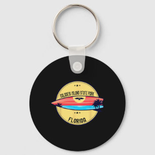 Retro Caladesi Island State Park Florida Beach Sur Key Ring