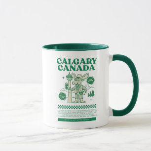 Retro Calgary Alberta Canada Moose Skyline Mug