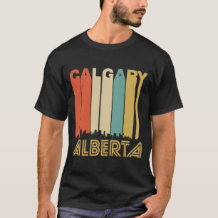 Retro Calgary Alberta Canada Skyline T-Shirt
